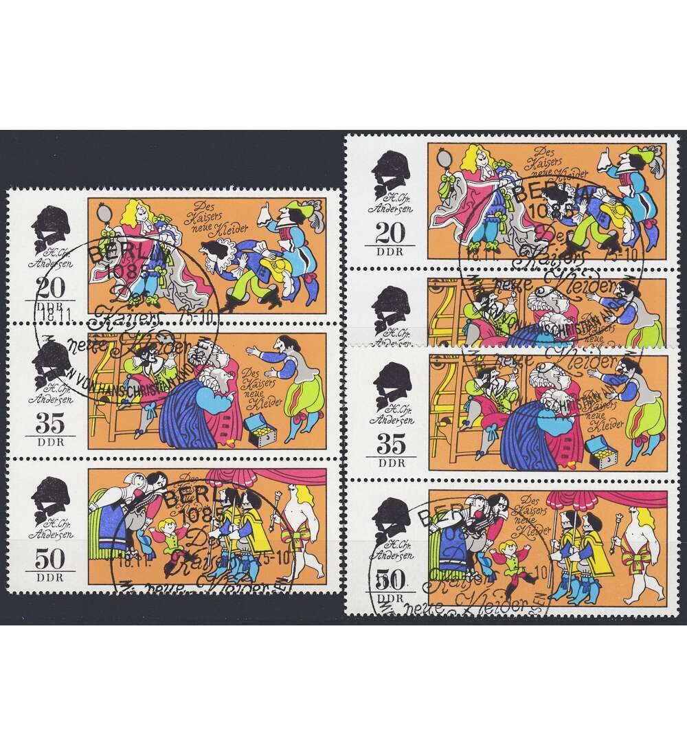 DDR ZD  Nr. 2096-2098 gestempelt Mrchen 1975                 SZd 141 - SZd A142, 3 Kombinationen