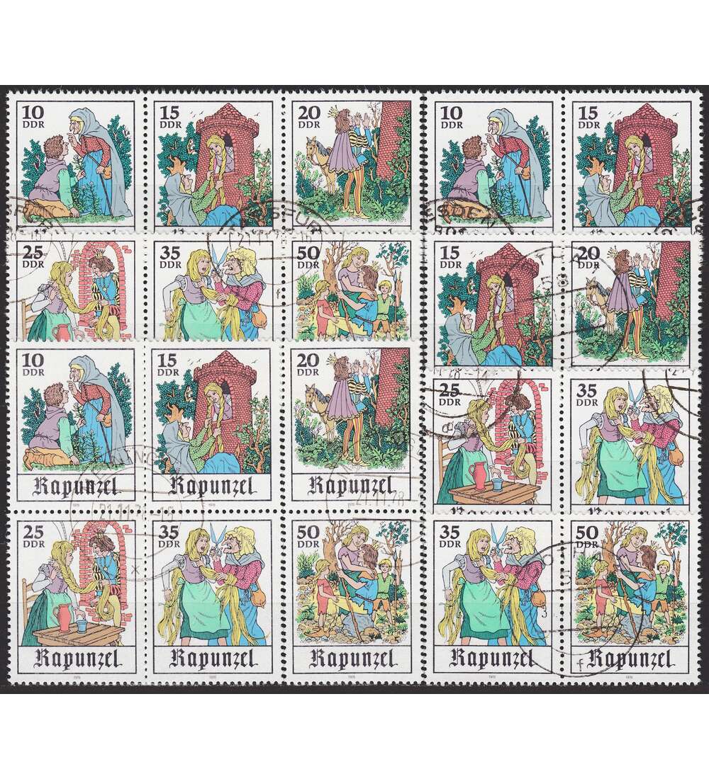 DDR ZD Nr. 2382-2387 gestempelt M�rchen 1978 WZd 402 - SZd 182, 9 Kombinationen