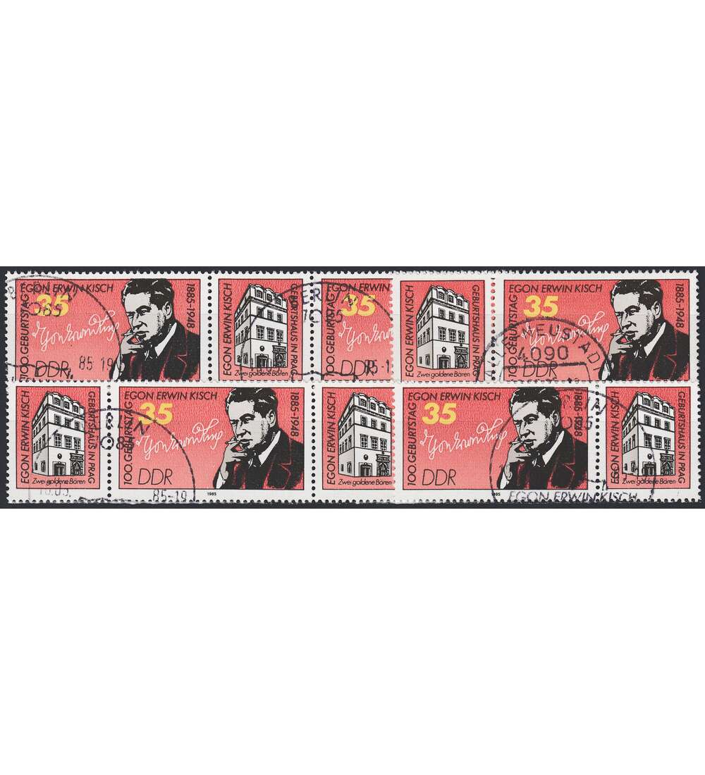 DDR ZD  Nr. 2940 gestempelt Kisch 1985 WZd 625 - WZd 628, 4 Kombinationen