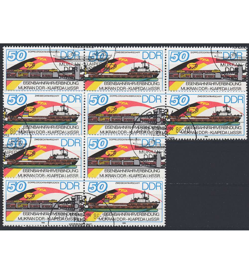 DDR ZD  Nr. 3052-3053 gestempelt Eisenbahnfhren 1986 WZd 692 - WZd 695, 4 Kombinationen