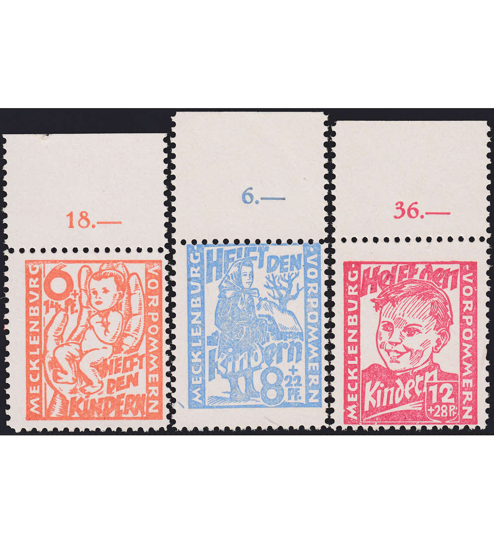 SBZ Nr. 26-28 OR postfrisch ** Oberrandsatz