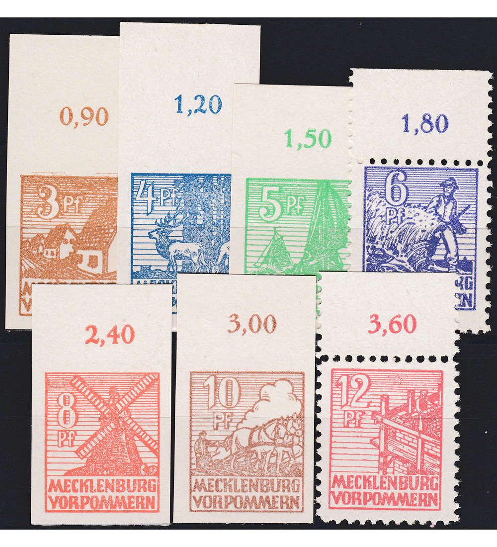 SBZ Nr. 29-36x OR postfrisch ** Oberrandsatz 7 Werte