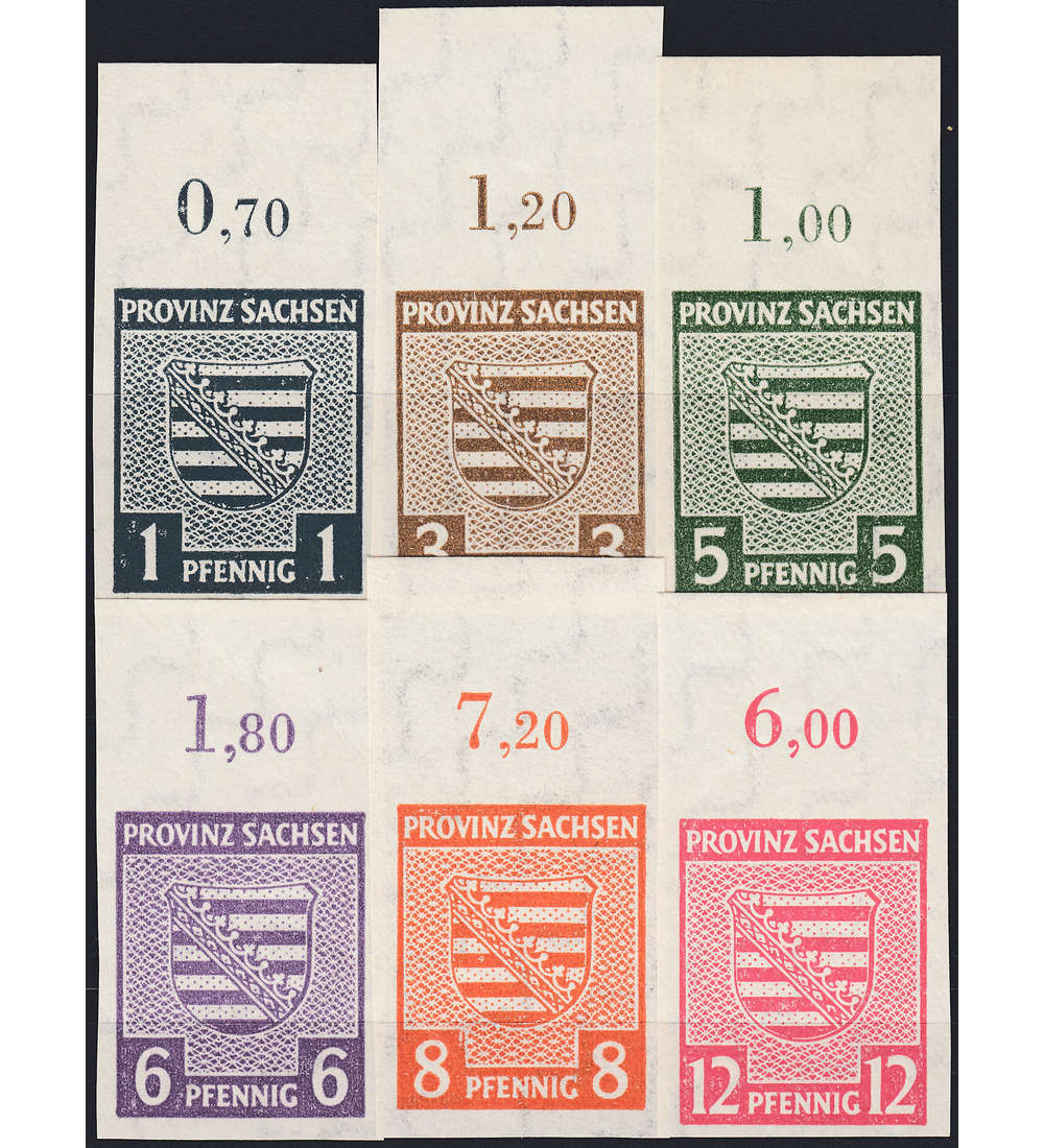 SBZ Nr. 66-71X OR postfrisch ** Oberrandsatz
