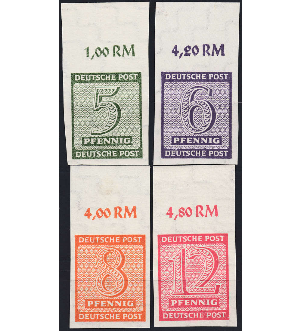 SBZ Nr. 116-119Y OR postfrisch ** Oberrandsatz