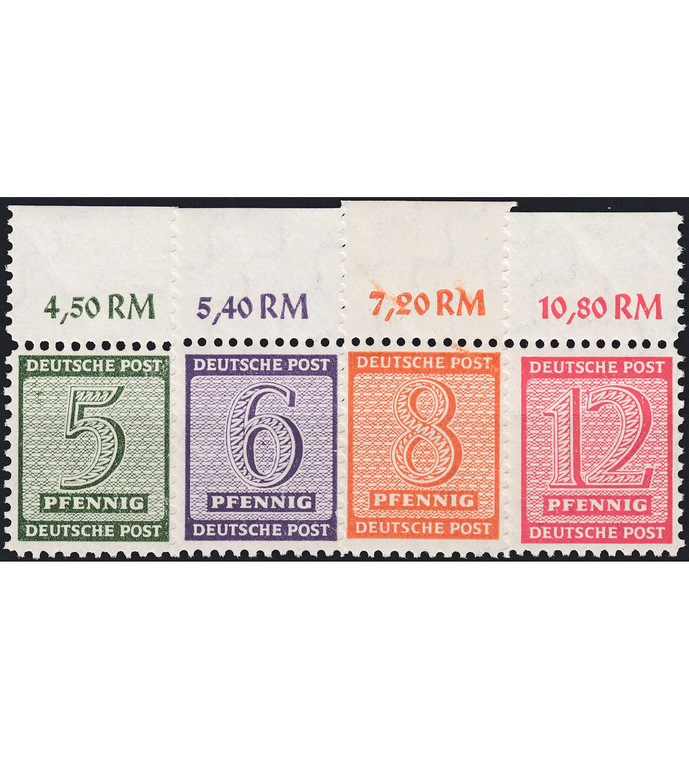 SBZ Nr. 120-123X OR postfrisch Oberrandsatz