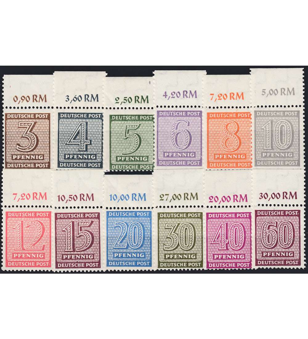 SBZ Nr. 126-137X OR postfrisch ** Oberrandsatz
