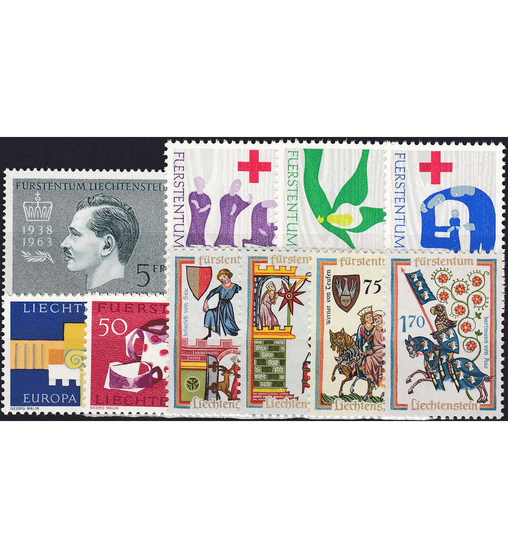 Liechtenstein 1963 postfrisch Nr. 427-436
