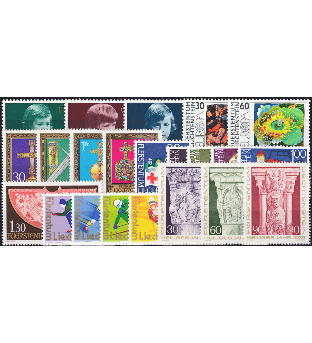 Liechtenstein 1975 postfrisch Nr. 620-641