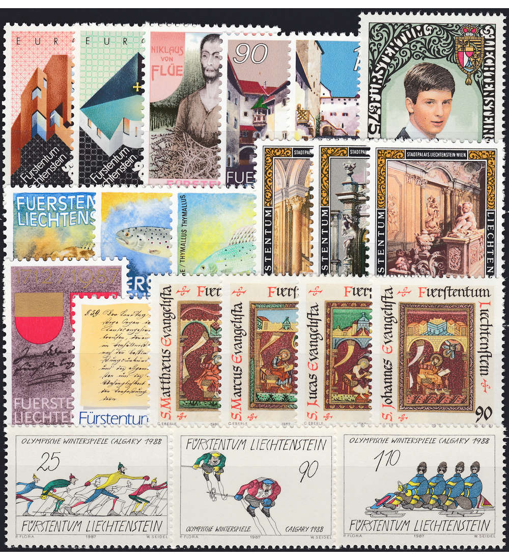 Liechtenstein 1987 postfrisch Nr. 916-936