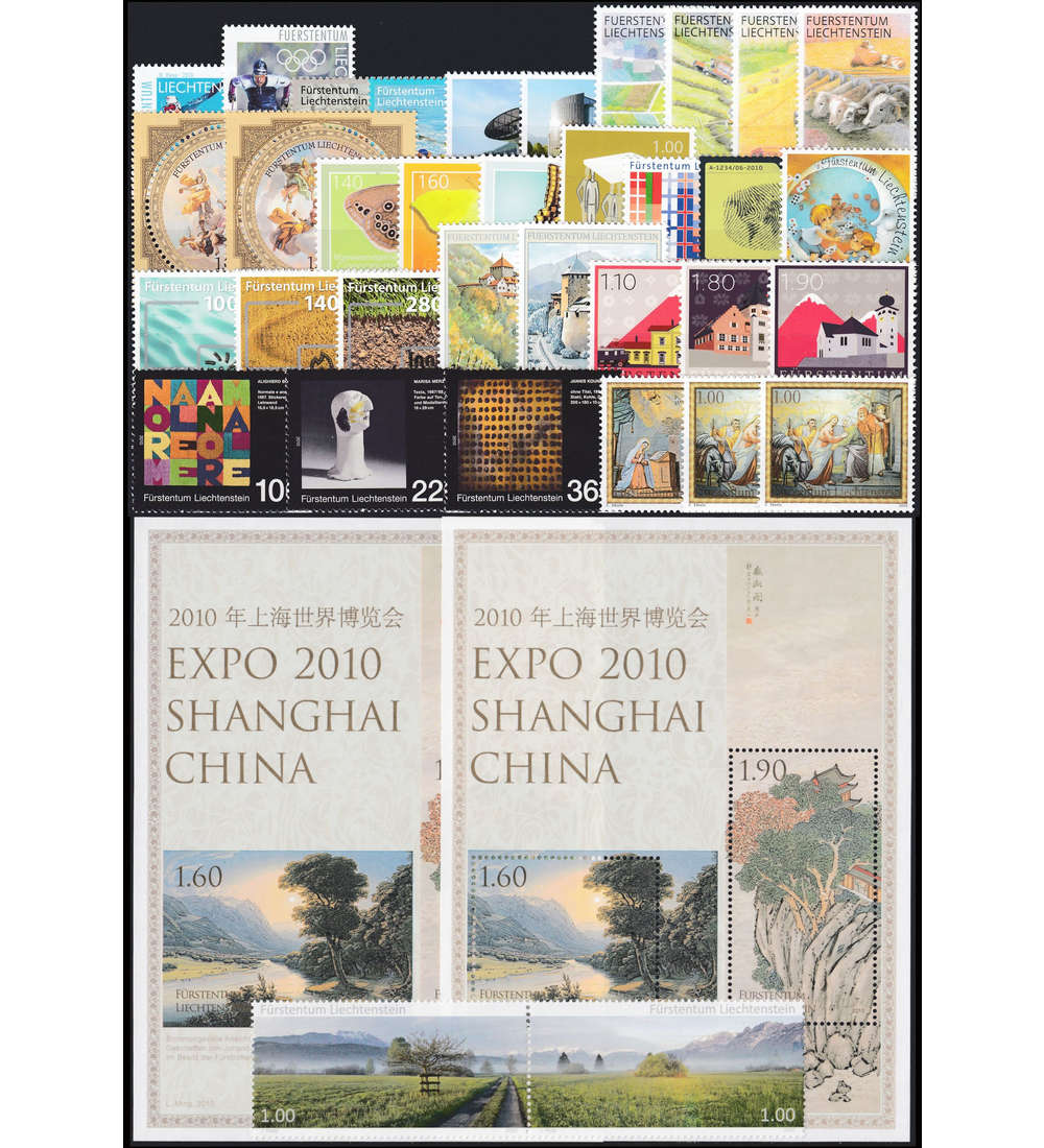 Liechtenstein 2010 postfrisch Nr. 1543-1579 Block 19
