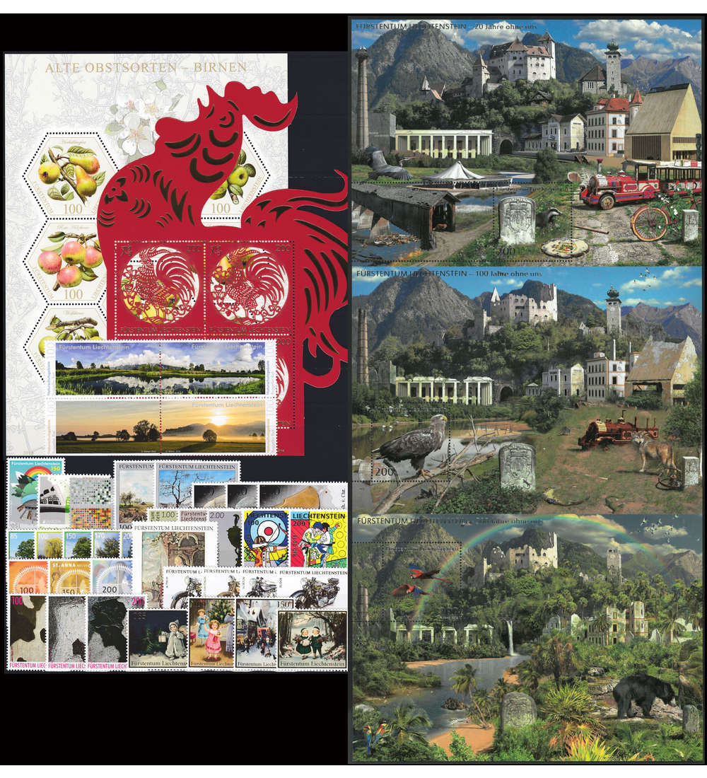 Liechtenstein 2016 postfrisch ** Nr. 1790-1838 Block 28