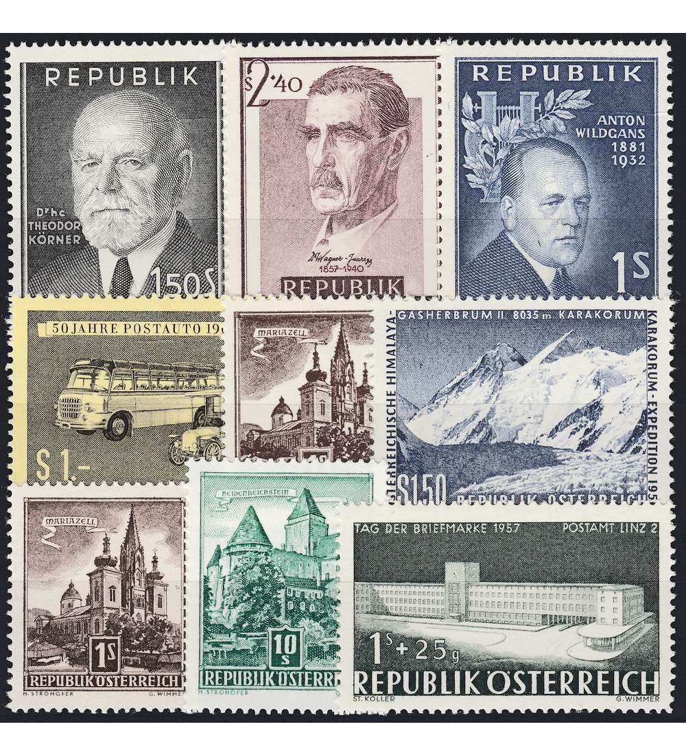sterreich 1957 postfrisch ** 1031-1039