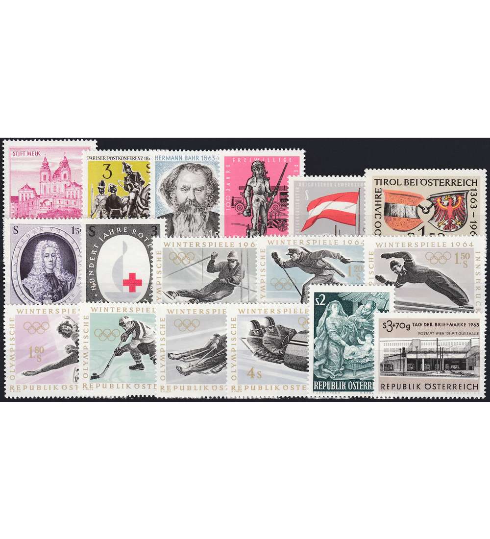 sterreich 1963 postfrisch ** Nr. 1128-1144