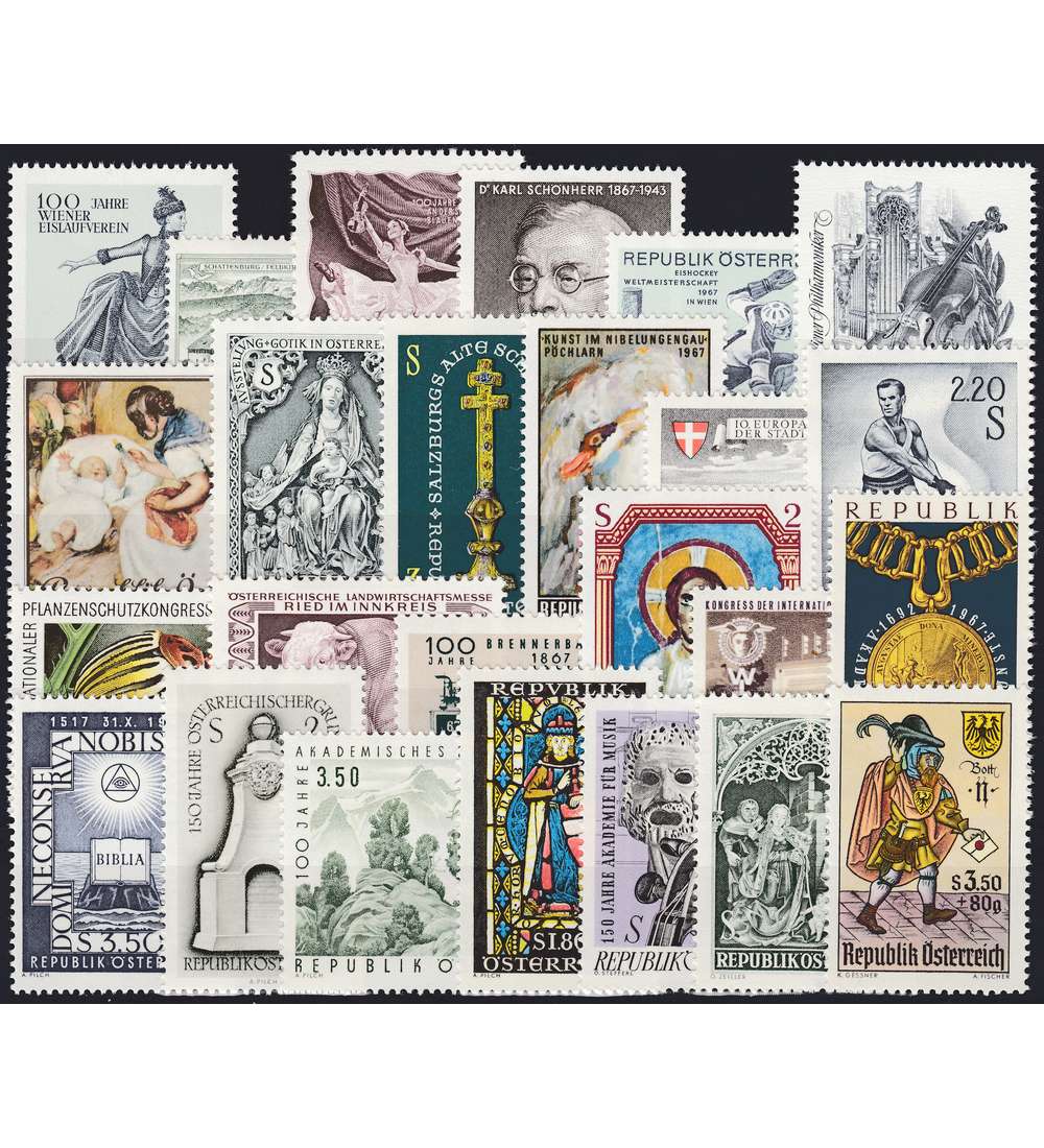 sterreich 1967 postfrisch ** Nr. 1231-1255