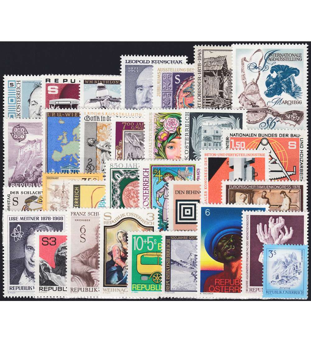 �sterreich 1978 postfrisch ** Nr. 1566-1596