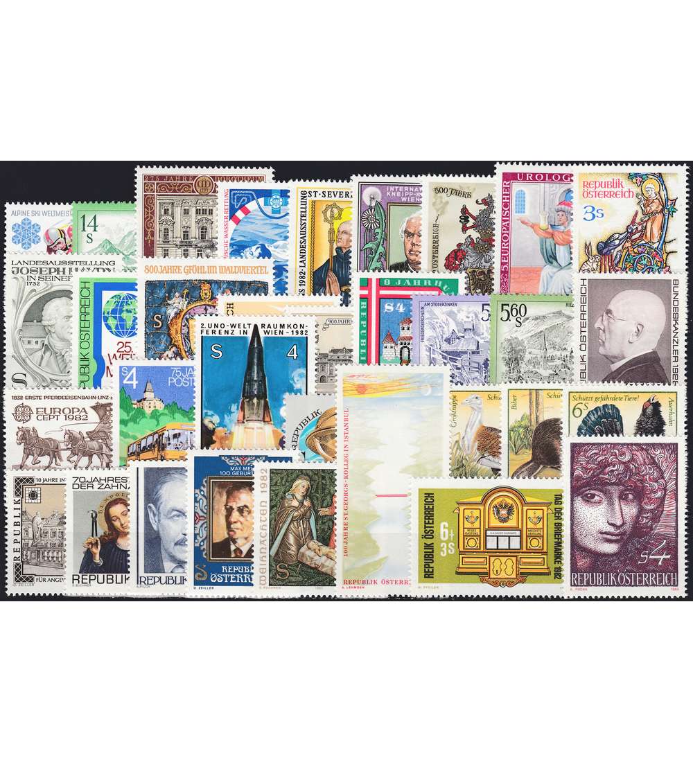 �sterreich 1982 postfrisch ** Nr. 1695-1727