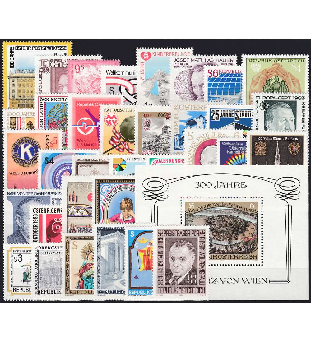�sterreich 1983 postfrisch ** Nr. 1728-1762 Block 6