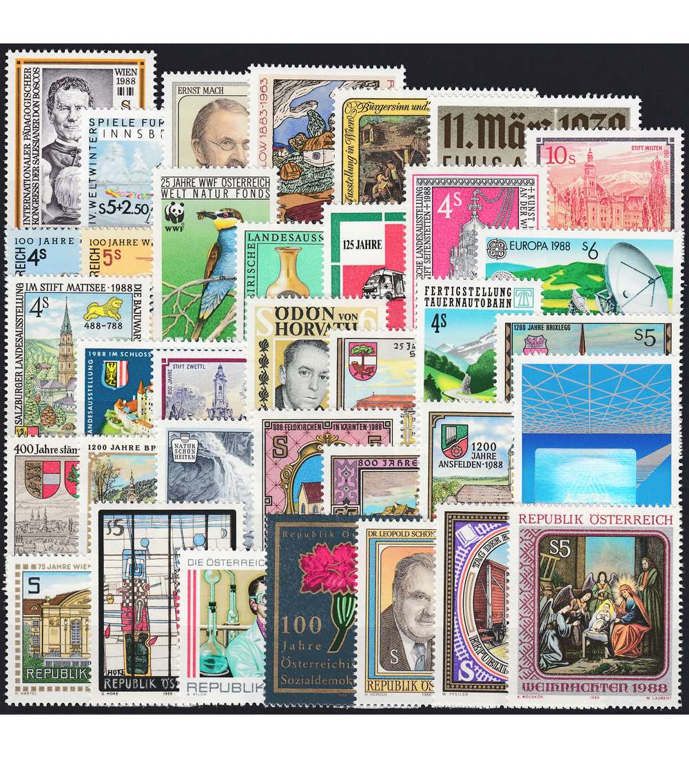 �sterreich 1988 postfrisch ** Nr. 1909-1943