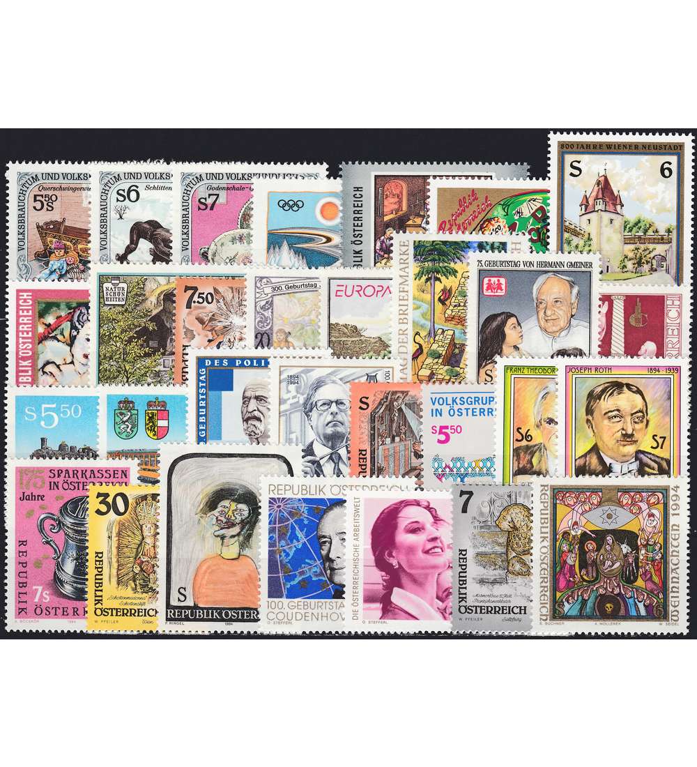 �sterreich 1994 postfrisch ** Nr. 2115-2144