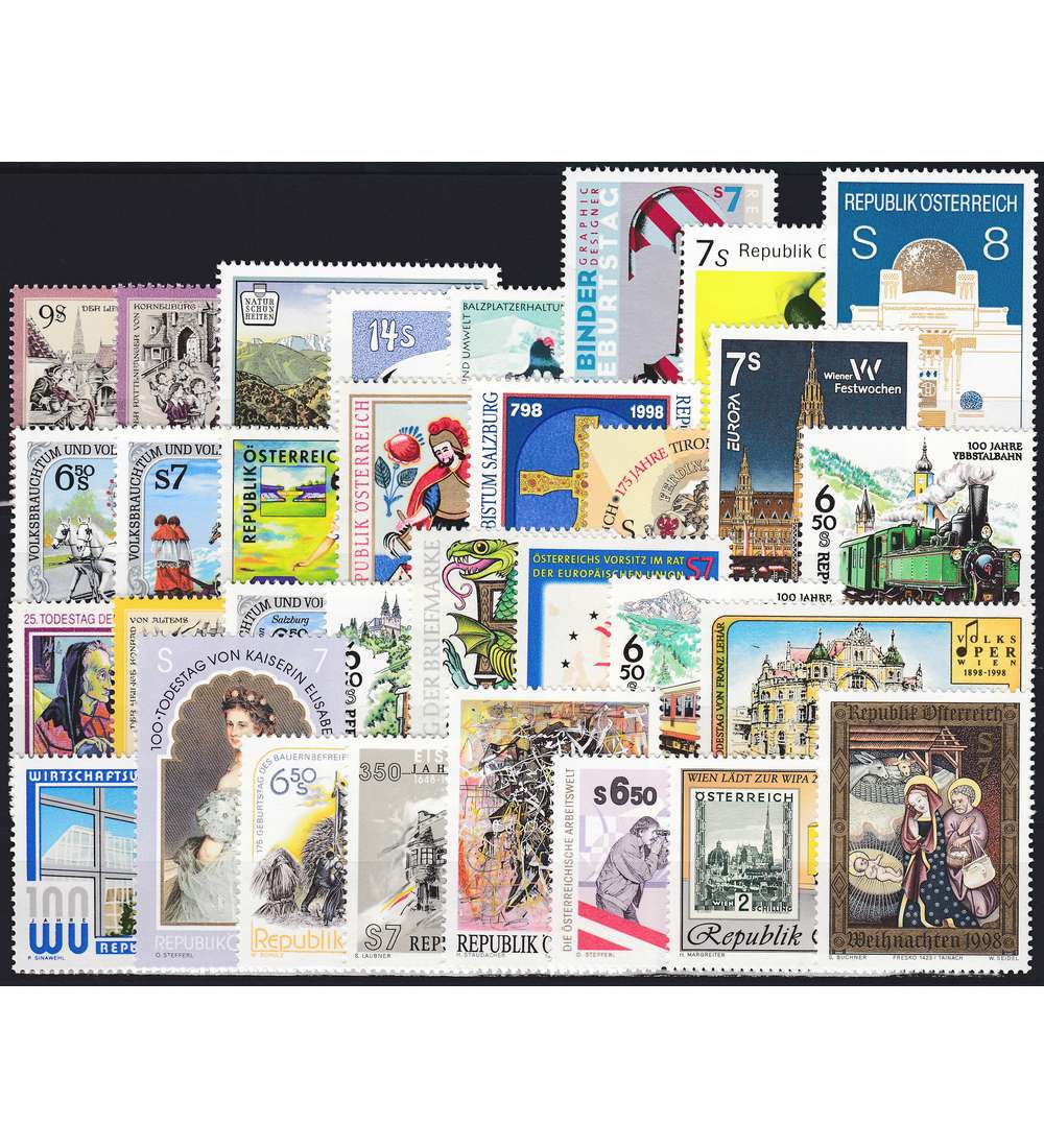 �sterreich 1998 postfrisch ** Nr. 2240-2271