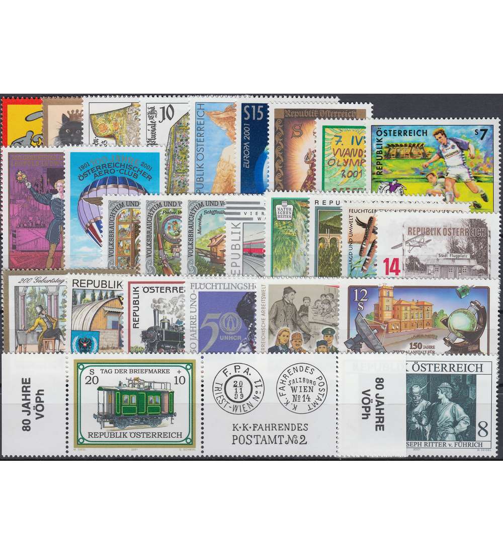 �sterreich Jahrgang 2001 postfrisch ** Nr. 2336-2362