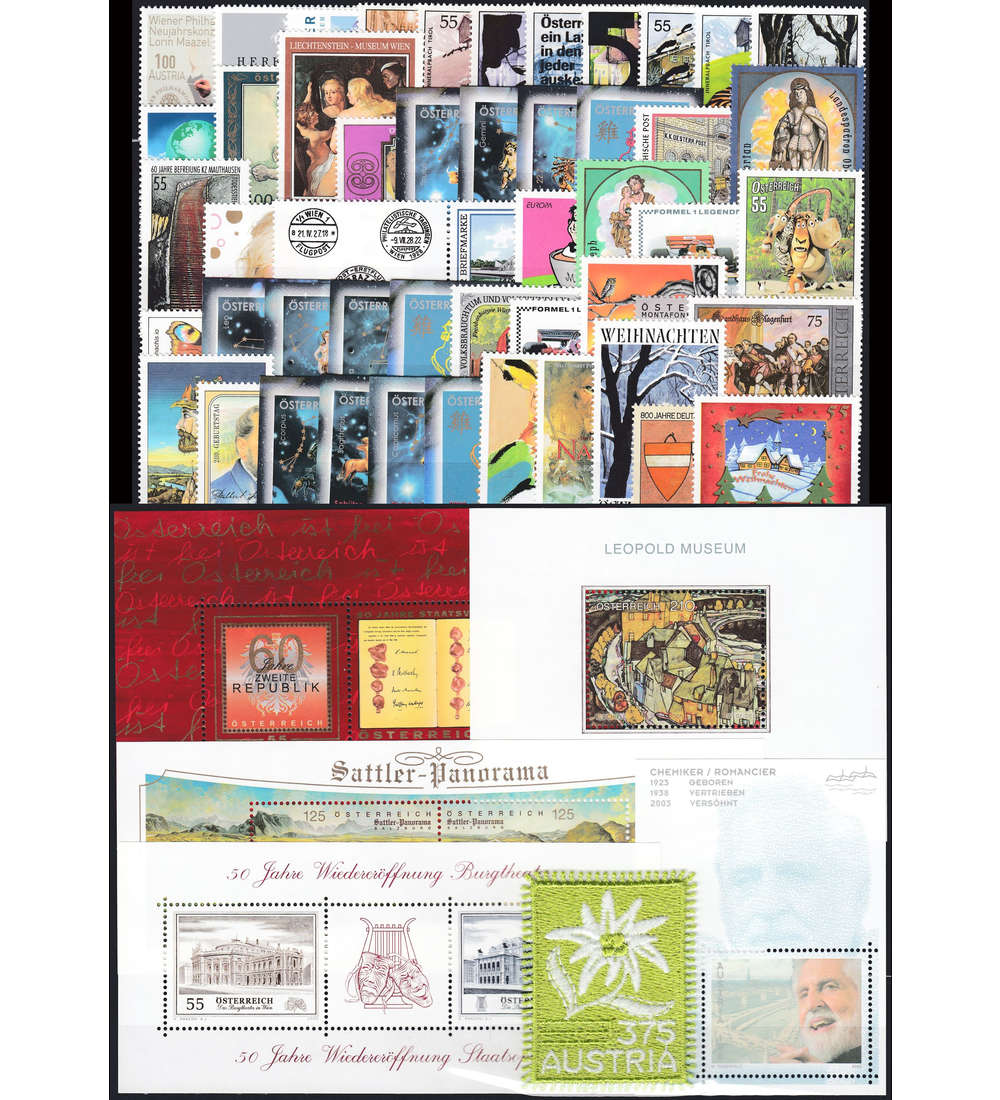 �sterreich Jahrgang 2005 postfrisch ** Nr. 2506-2563 Block 27-31