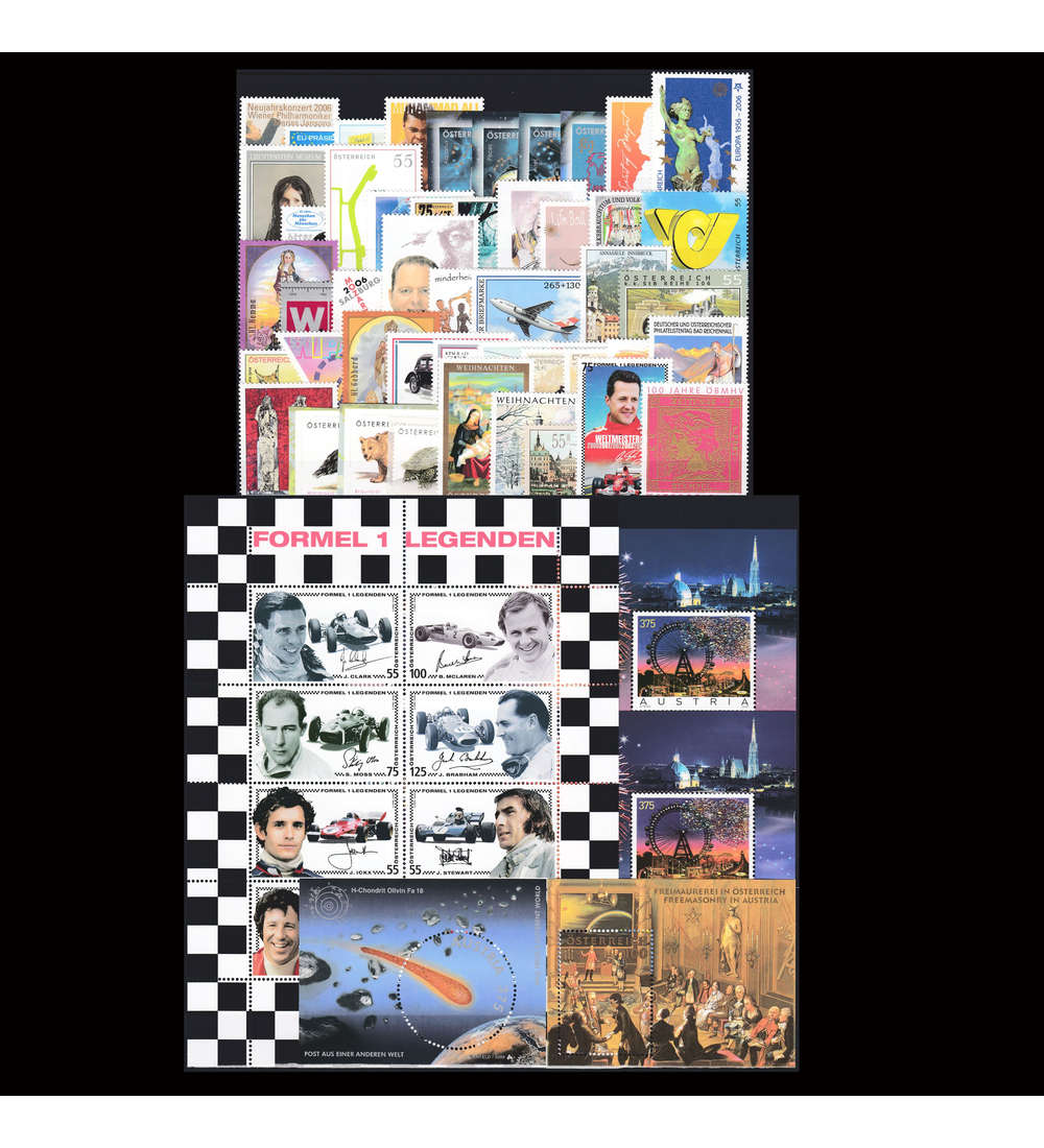 �sterreich Jahrgang 2006 postfrisch ** Nr. 2564-2629 Block 32-35