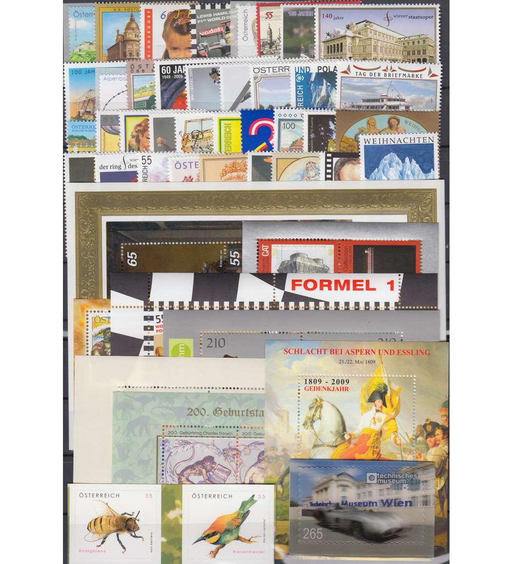 �sterreich Jahrgang 2009 postfrisch ** Nr. 2787-2846 Block 48-57