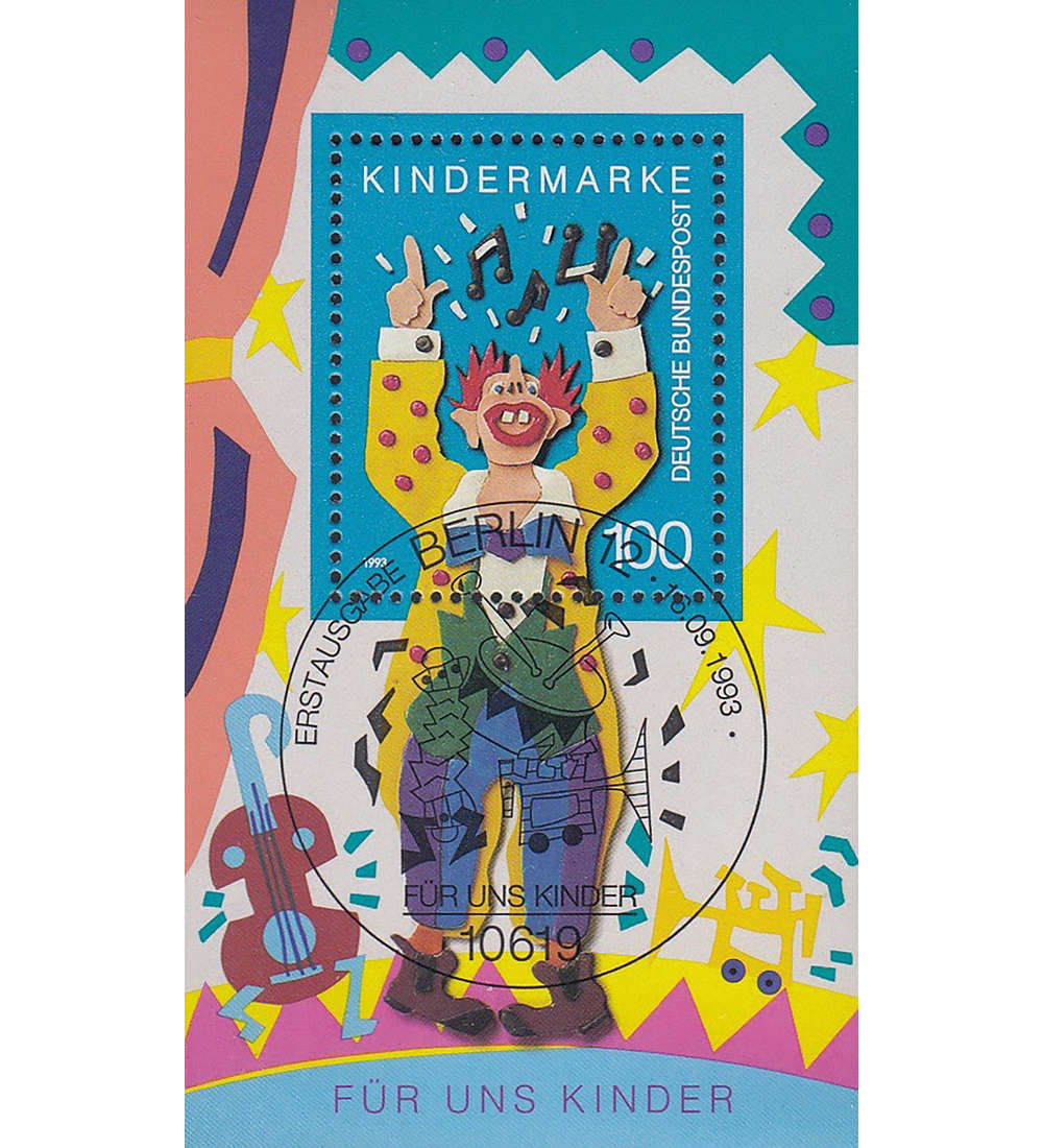 BRD Sondermarken mit Klappkarte mit Block 27