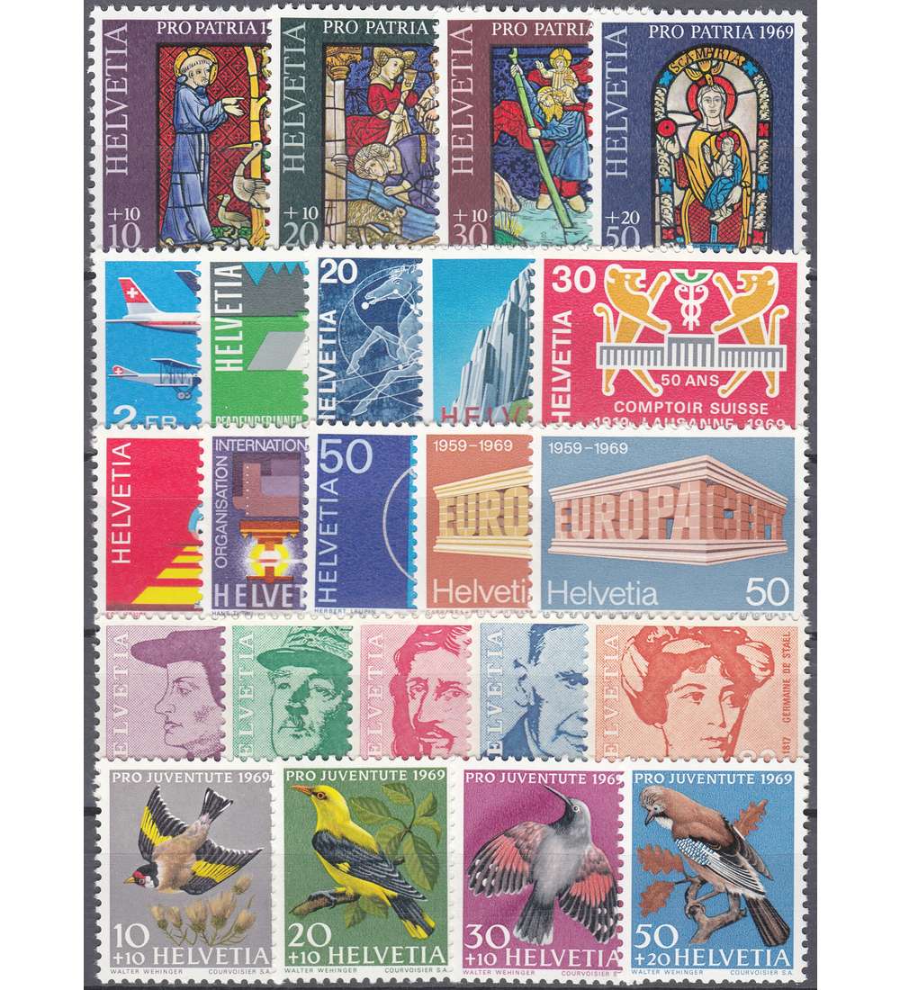 Schweiz 1969 postfrisch ** Nr. 895-917
