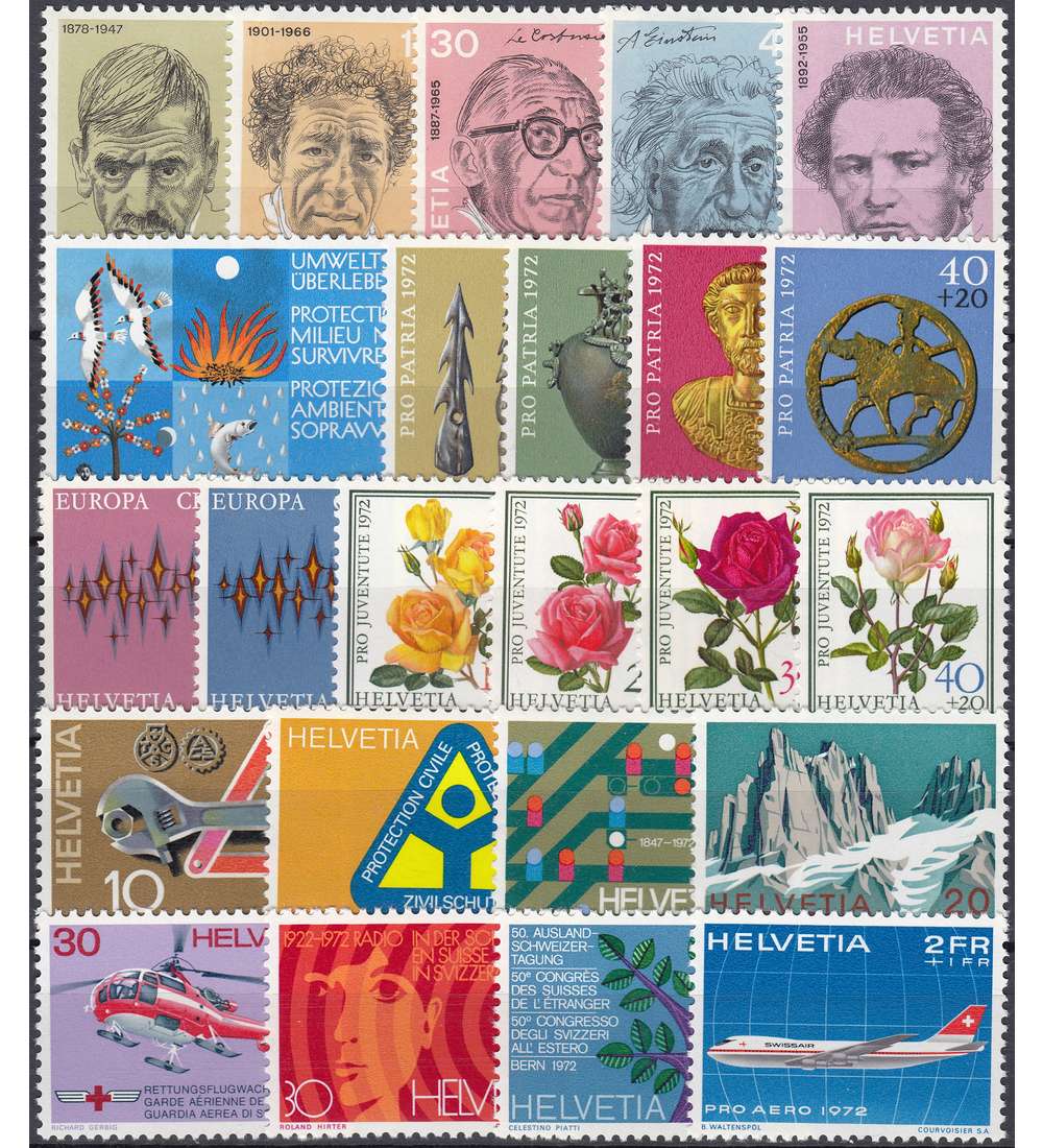Schweiz 1972 postfrisch ** Nr. 964-987
