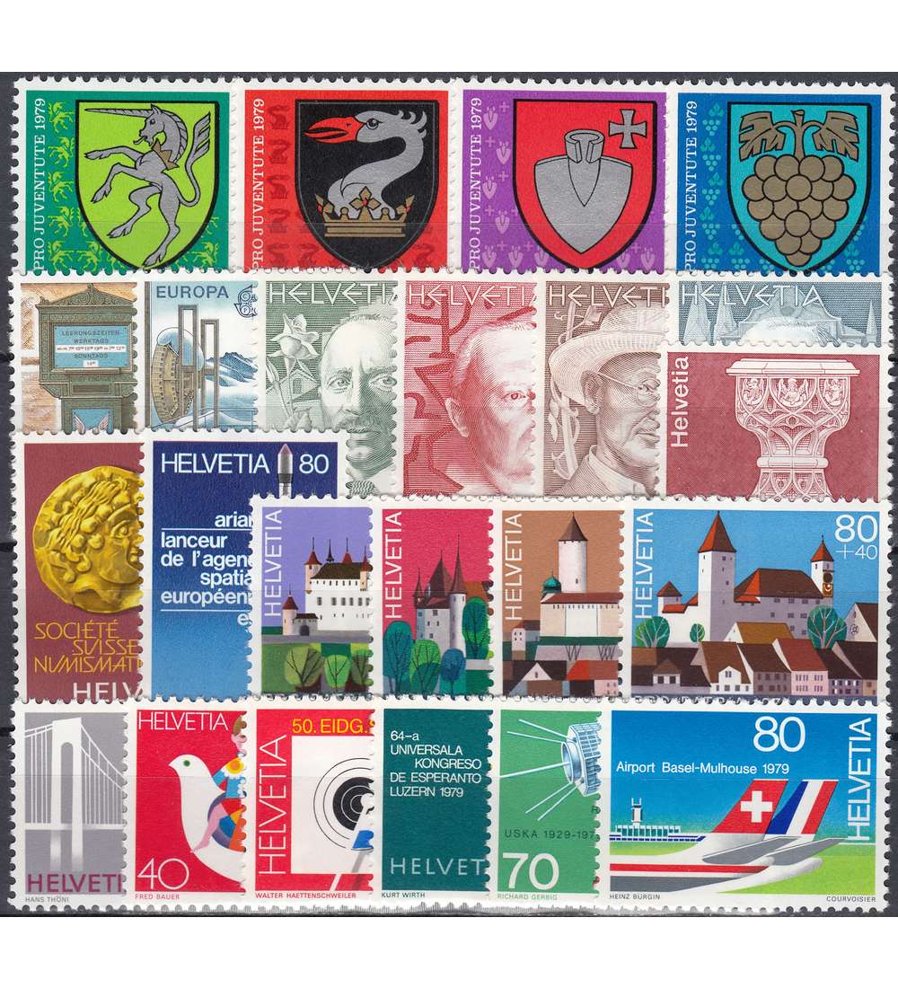 Schweiz 1979 postfrisch ** Nr. 1146-1168