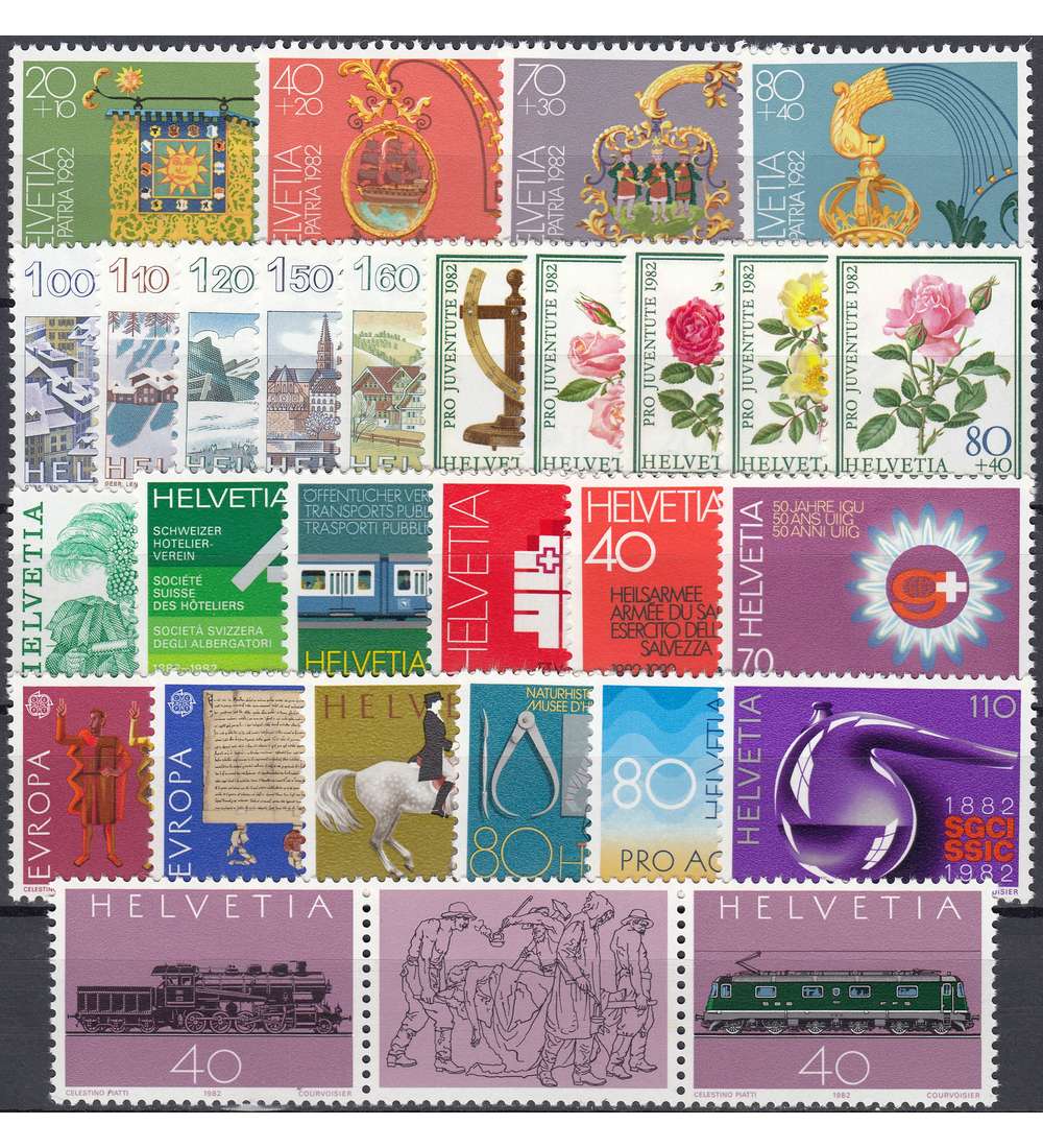 Schweiz 1982 postfrisch Nr. 1214-1241