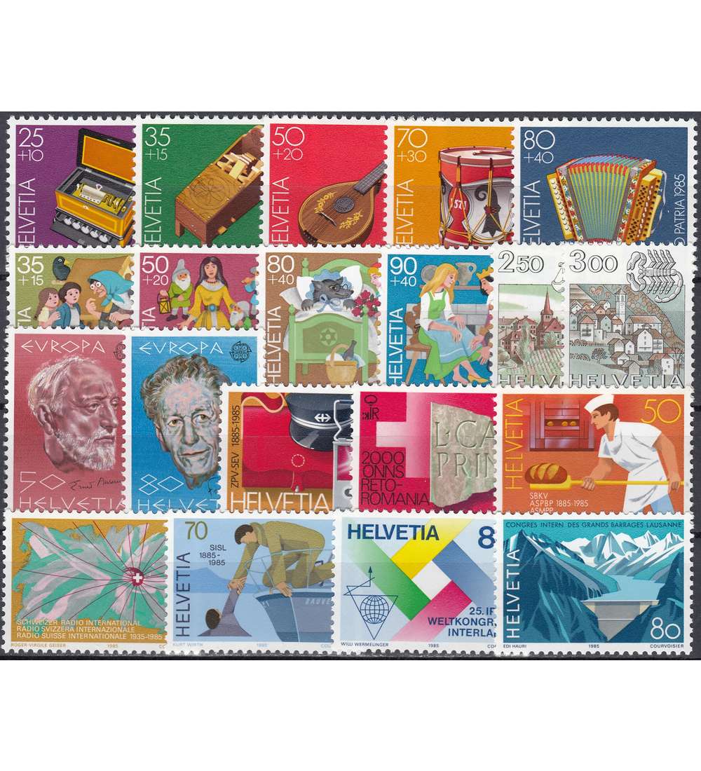 Schweiz 1985 postfrisch ** Nr. 1288-1307