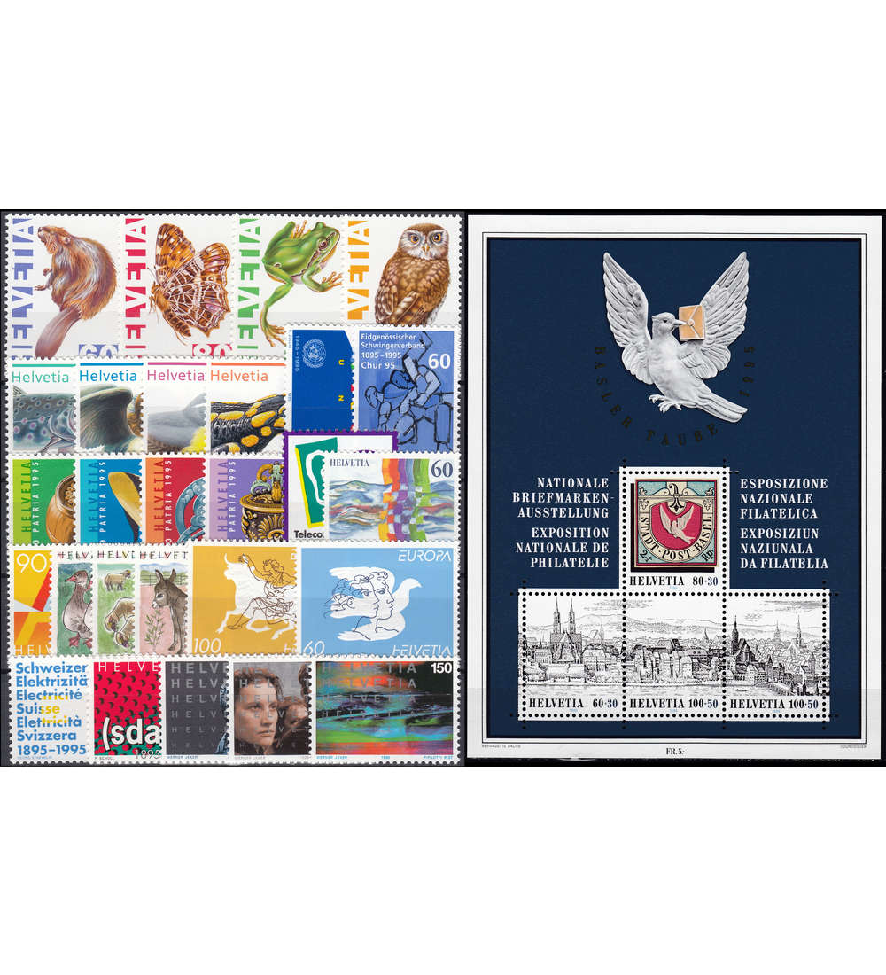 Schweiz 1995 postfrisch ** Nr. 1540-1570 Block 27