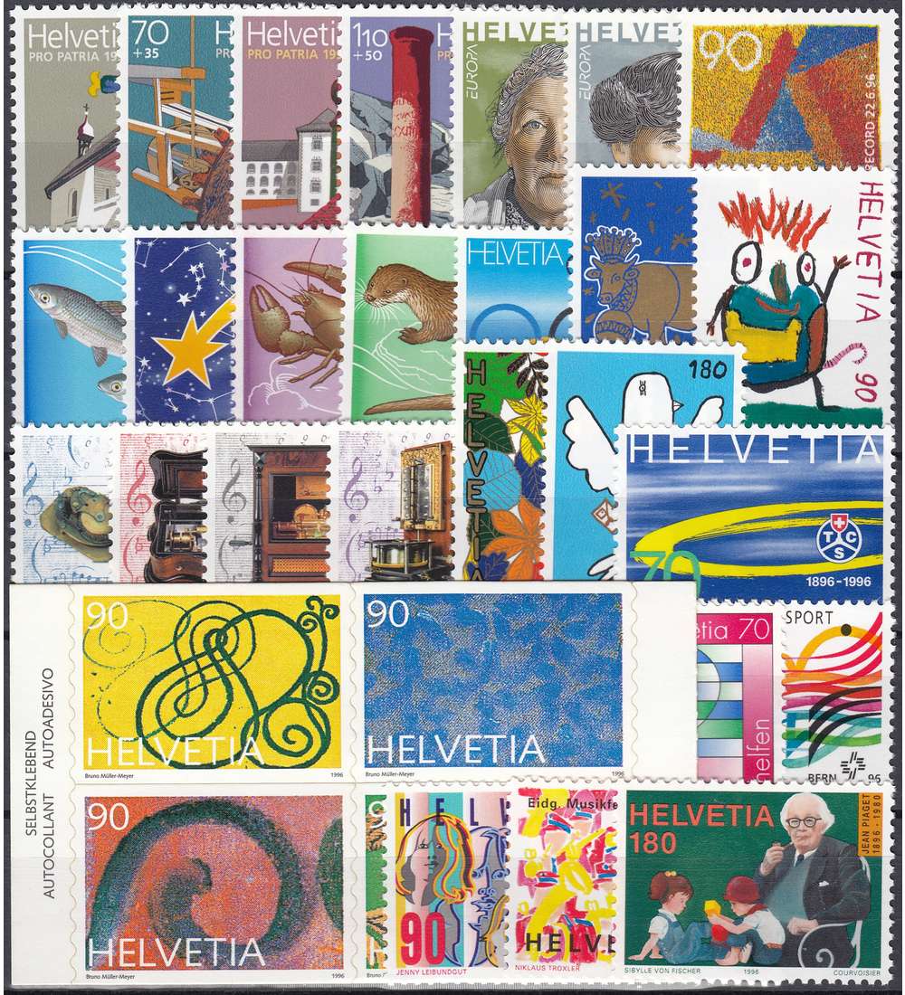 Schweiz 1996 postfrisch ** Nr. 1571-1600