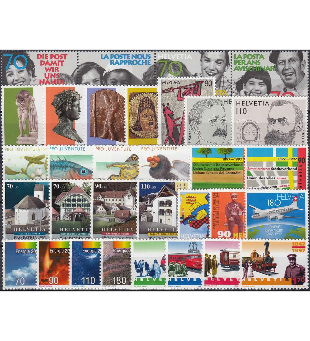 Schweiz 1997 postfrisch ** Nr. 1601-1632