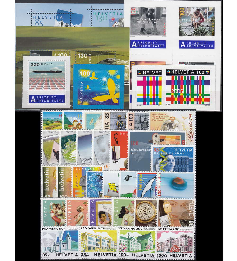 Schweiz 2005 postfrisch ** Nr. 1906-1950 Block 38-39