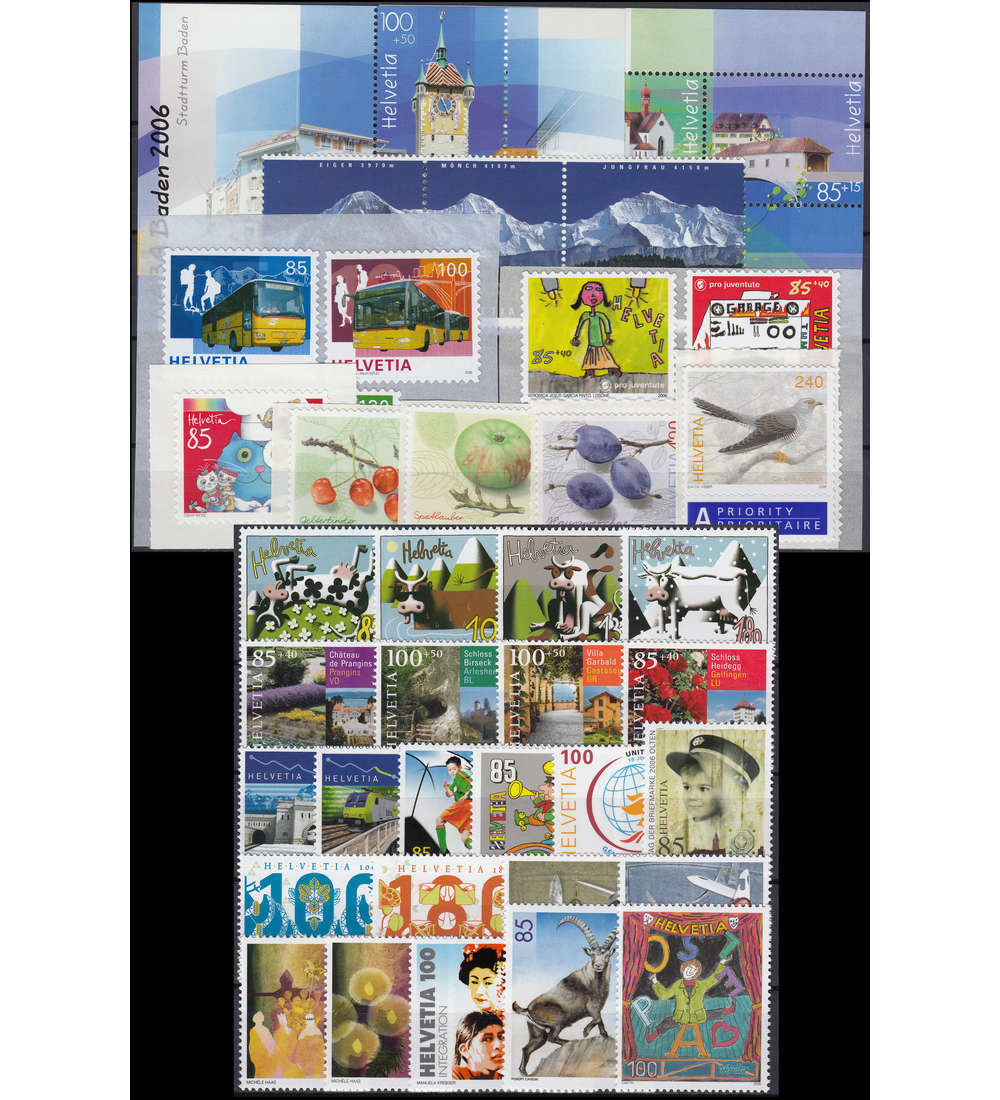 Schweiz 2006 postfrisch ** Nr. 1951-1993 Block 40-41