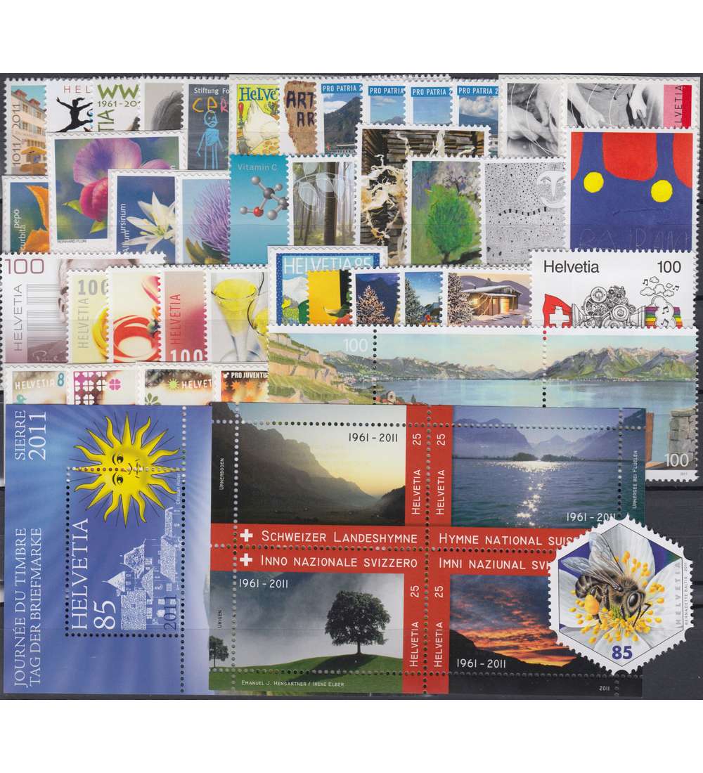 Schweiz 2011 postfrisch ** Nr. 2186-2232 Block 47-48