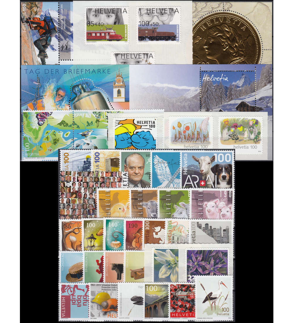 Schweiz 2013 postfrisch Nr. 2280-2325 Block 52-55