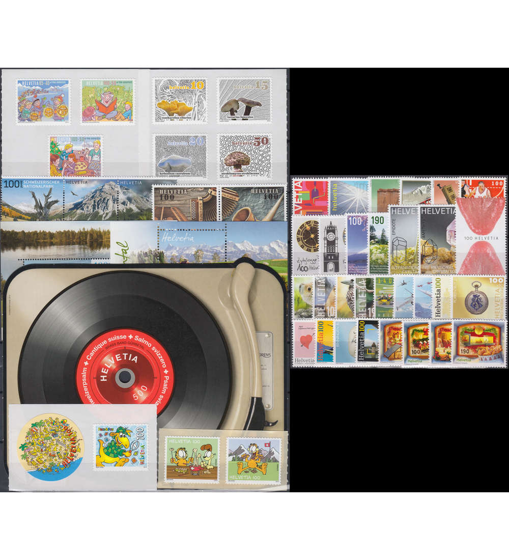 Schweiz 2014 postfrisch ** Nr. 2326-2374 Block 56-58