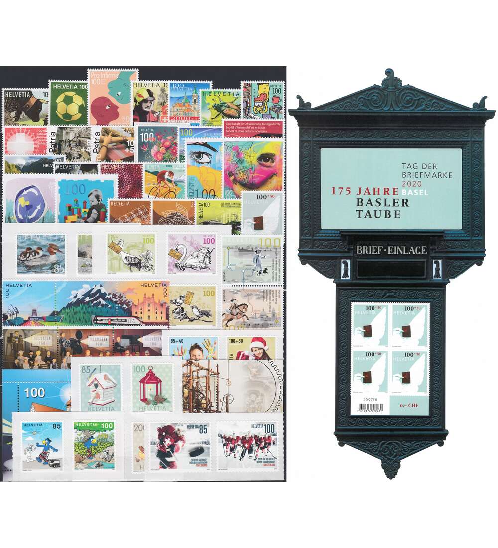 Schweiz 2020 postfrisch ** Nr. 2638-2689 Block 74-76