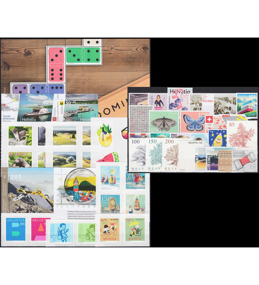 Schweiz 2021 postfrisch Nr. 2690-2743 Block 77-81 ohne Block 81