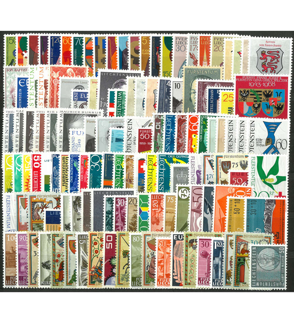 Liechtenstein 1960-1969 postfrisch kpl. ohne Blocks