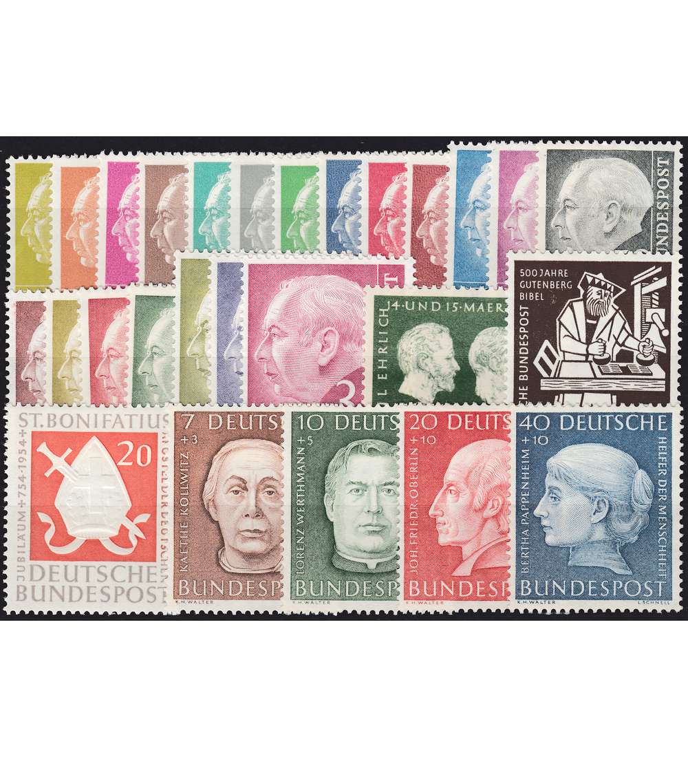 BRD Bund Jahrgang 1954 postfrisch ** komplett Nr. 177-203