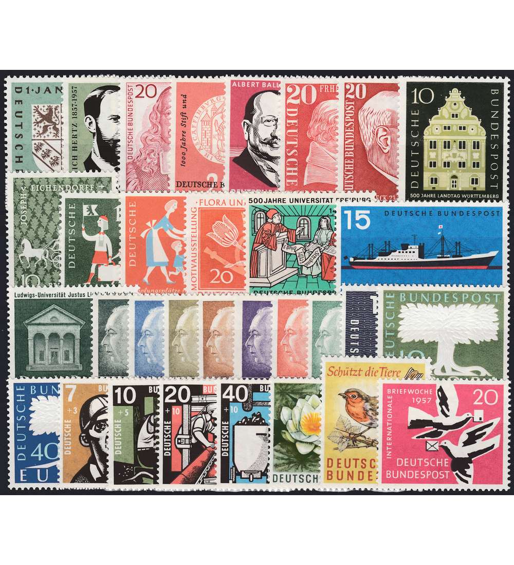 BRD Bund Jahrgang 1957 postfrisch ** komplett
