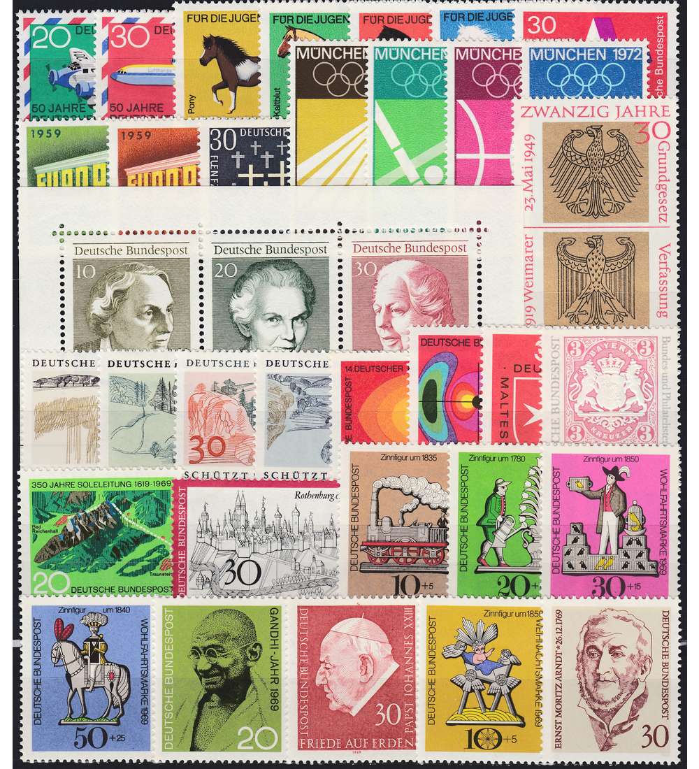 BRD Bund Jahrgang 1969 postfrisch ** komplett