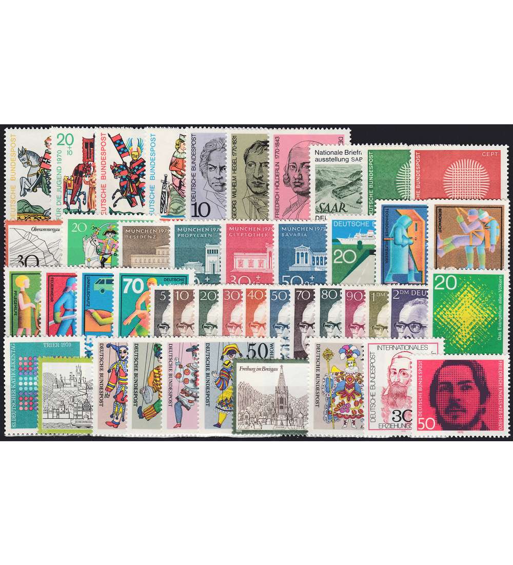 BRD Bund Jahrgang 1970 postfrisch ** komplett Briefmarke Goldhahn