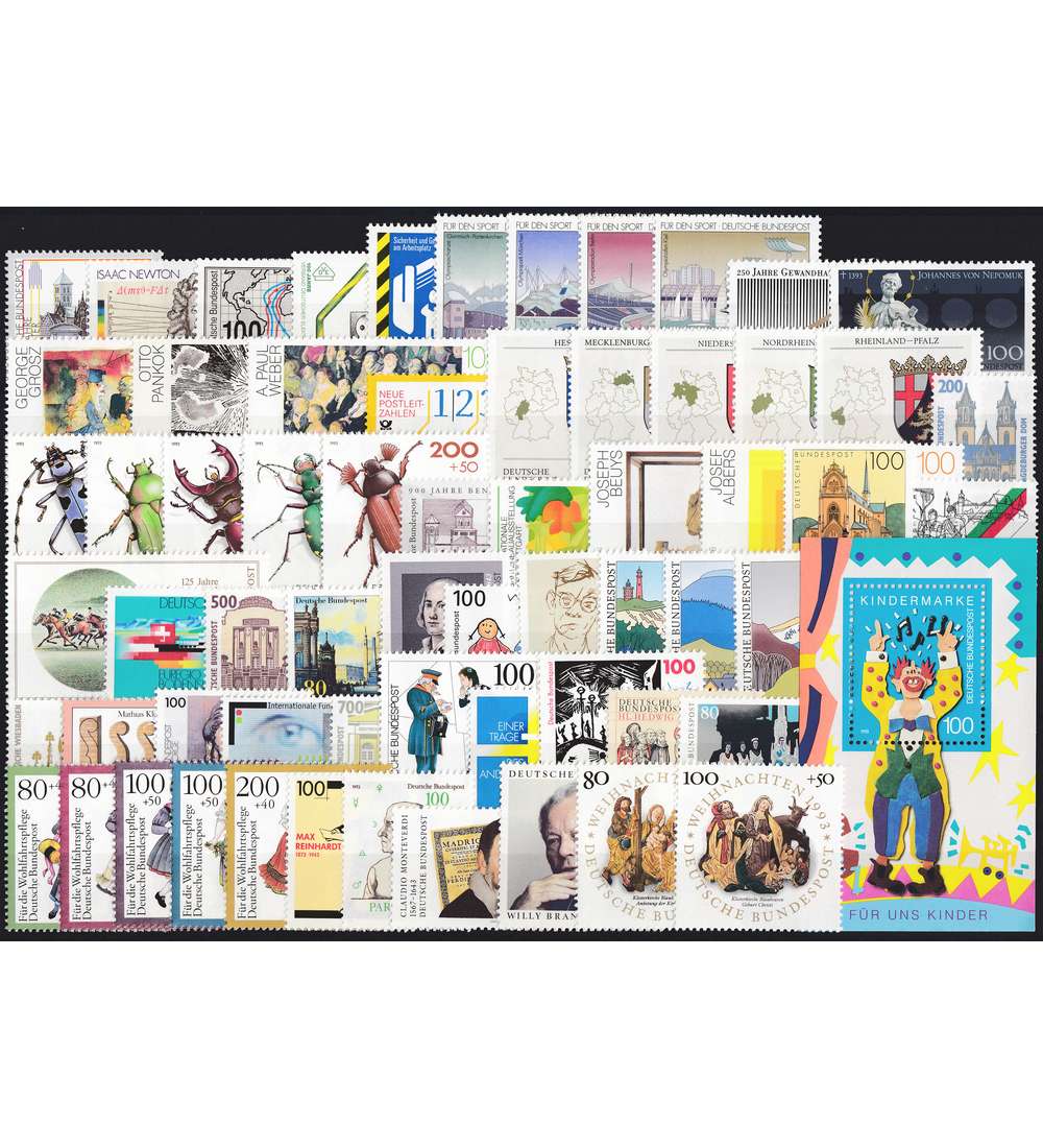 BRD Bund Jahrgang 1993 postfrisch ** komplett